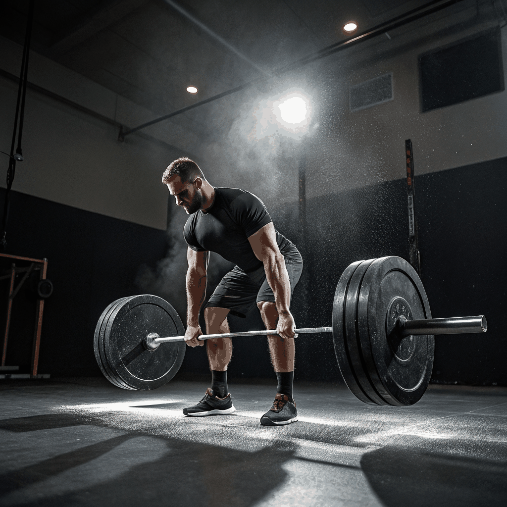 Client performing a deadlift with perfect form